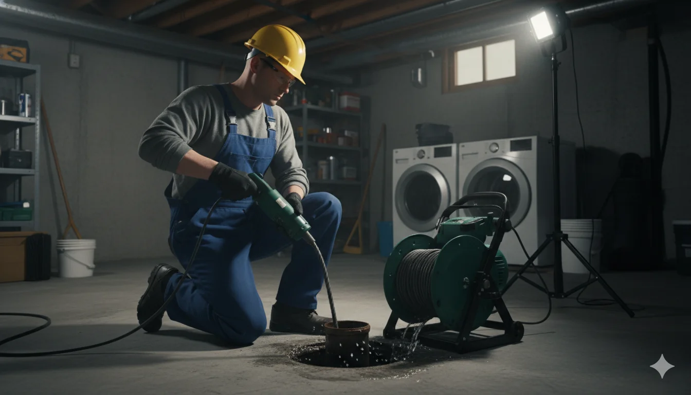 Canalisation en fonte bouchée nécessitant un débouchage